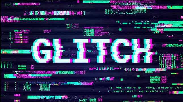Neon Pixel Distortion: Cyber Glitch Art with Digital Error Effects