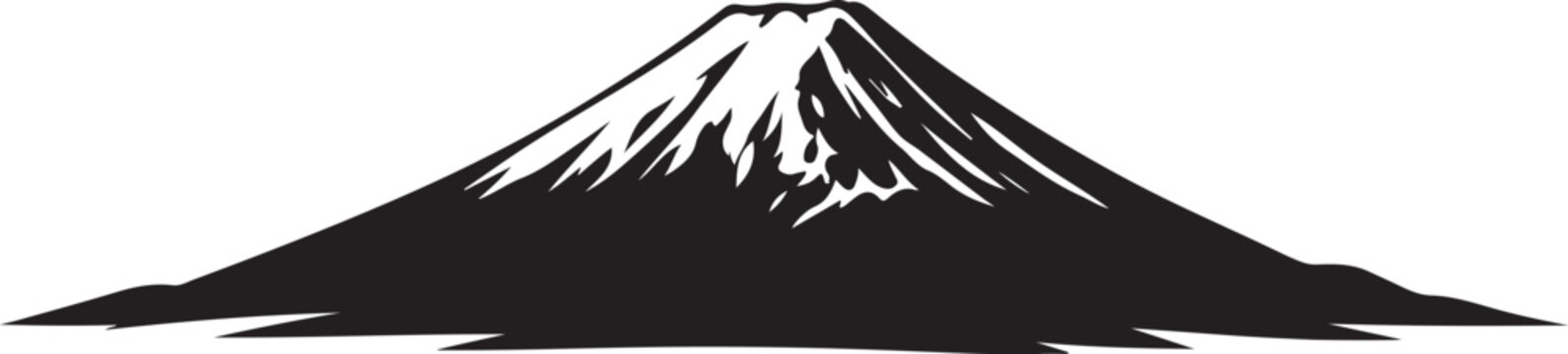 Mount Fuji Silhouette Vector Design