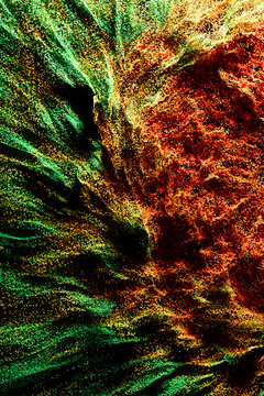 Closeup Abstract Swirling Particle Motion