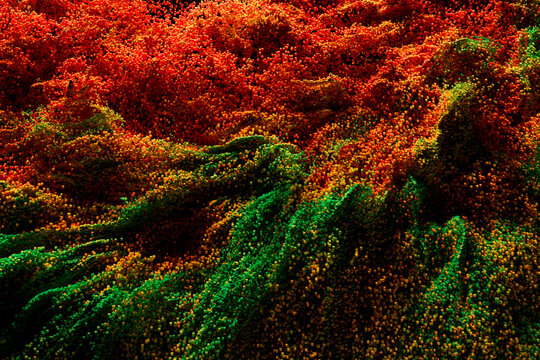 Abstract Organic Particle Landscape