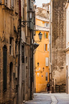 Narrow Street with Lanterns in Old Grasse