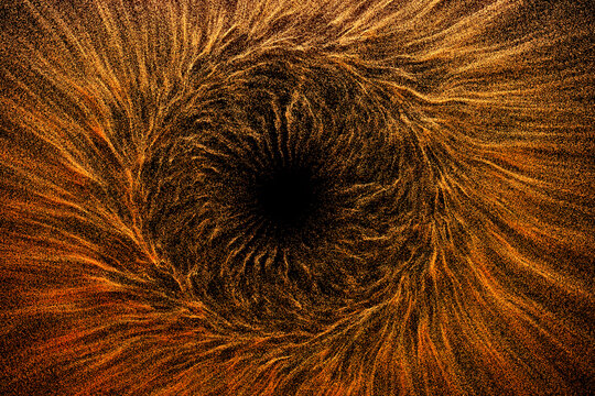 Golden Swirling Particle Vortex