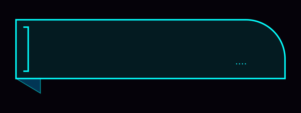 Cyberpunk neon banner label holographic HUD interface system badge stream overlay