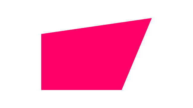 Bright pink geometric trapezoid shape sale label banner template background