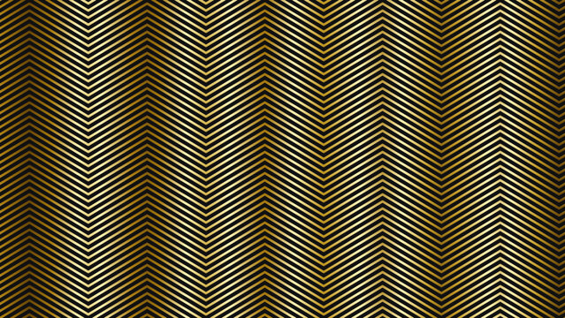 Luxury gold foil art deco wallpaper 3D metallic chevron zigzag pattern