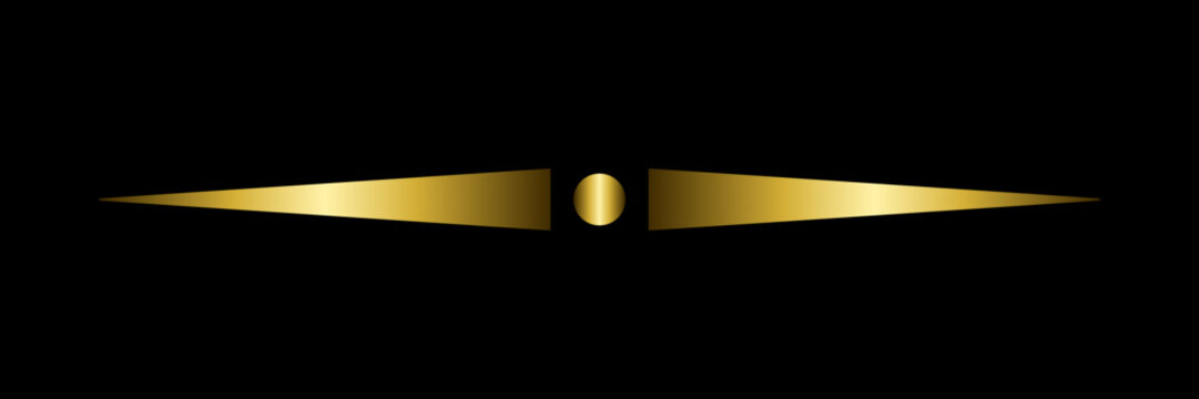 Luxury 3D gold forged ornamental divider premium metal separator line