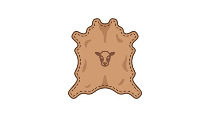Obraz premium Cowhide Rug Vector Illustration