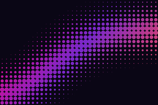 Cyberpunk neon halftone rectangular gradient dot pattern