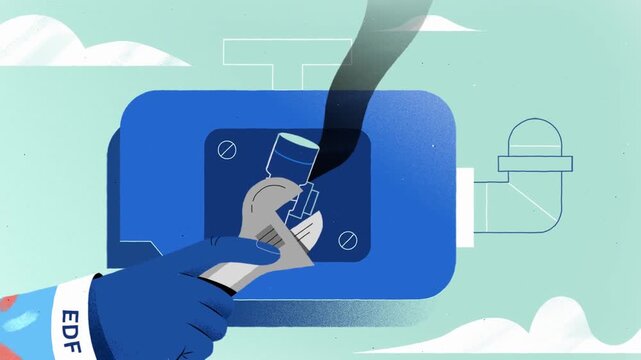 Industrial RFID Access Control Card Scanning and Digital Authentication System 2D Animation