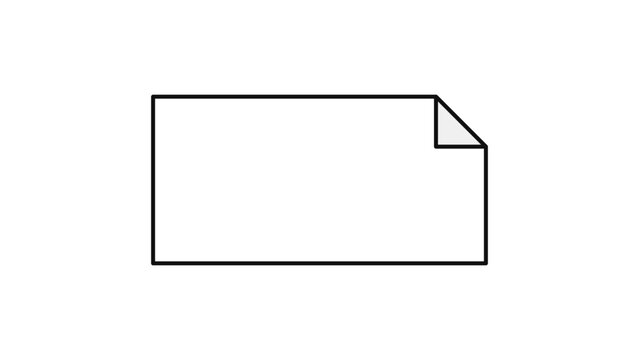 Black rectangular banner label with folded corner tag template layout vector