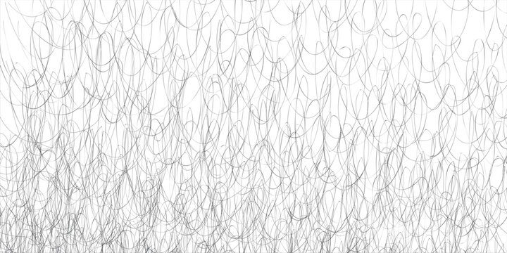 Seamless pattern with gray graphite pencil scribbles. Black and white hand drawn texture. Horizontal background with loose, chaotic pencil strokes. Tangled ball of lines. eps 10
