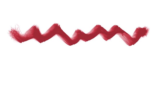 A brush stroke of horizontal zick zack lines