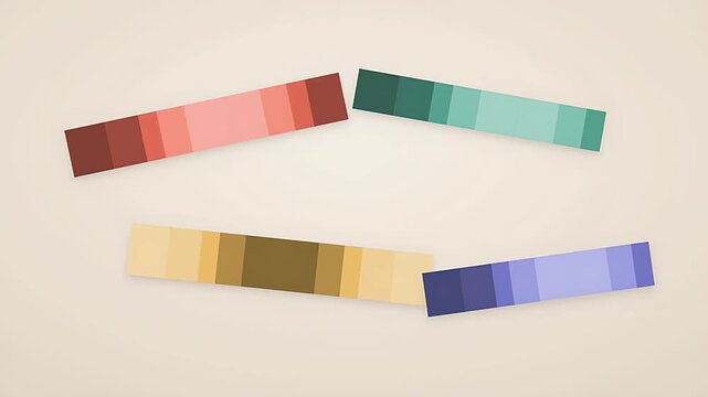 Professional color gradient selection tools demonstrating multiple vibrant palettes of reds greens yellows and blues on a clean background
