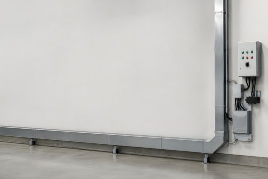 Minimal Wireway Industrial Background with Copy Space
