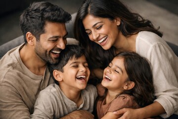 Obraz premium Happy family enjoying time together.