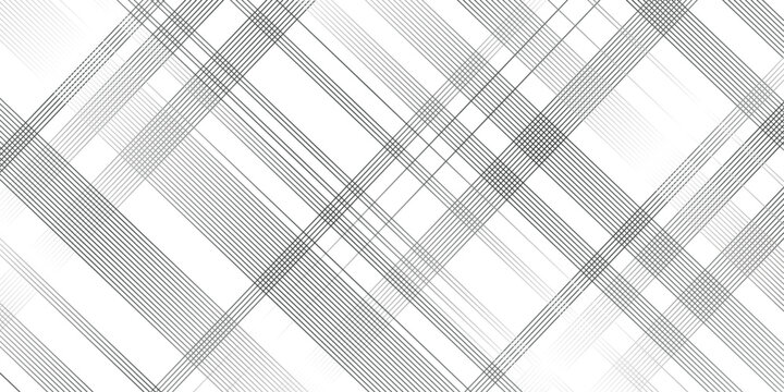 Vector oblique, stripe diagonal transparent stylish wave grid thin technology fabric textile line texture pattern. geometric fabric stripe line black and gray gradient beautiful repeat design.