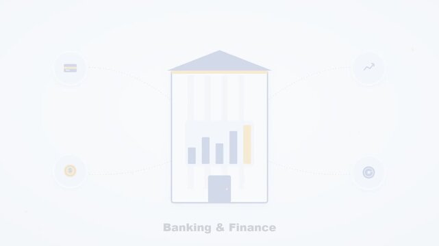 Minimalist Banking and Finance Icon with Financial Growth Chart