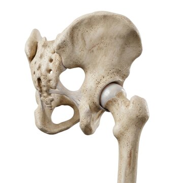 Human pelvis bone joint anatomy detail
