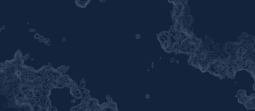 detailed simulated topography in blue theme