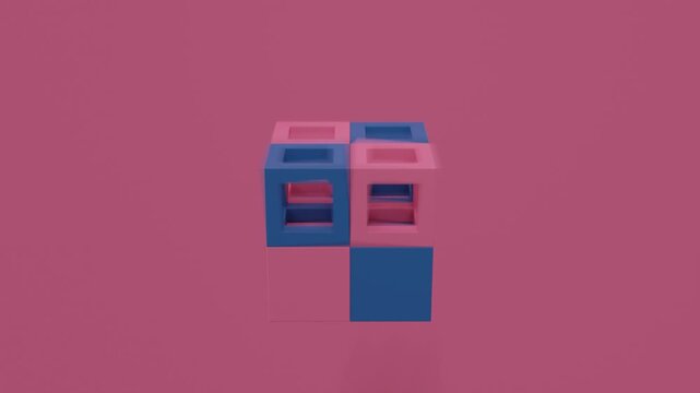 Premium abstract 3D composition with geometric elements, elegant minimalist environment, seamless digital animation, contemporary motion graphics for creative visual content