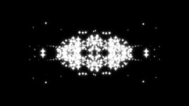 Glowing bokeh lights, fairy dust wand shimmer glitter transition on a black screen, magic sparkles glitter line stars, pixie dust path, magic line dust, christmas stars isolated, 4k loop