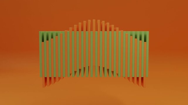 Modern abstract 3D render featuring geometric elements in a minimalist composition, clean digital environment, seamless motion graphics, elegant visual background for branding and presentations