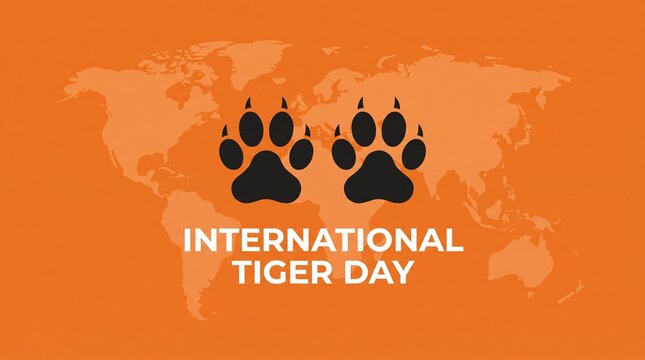 International tiger day awareness illustration