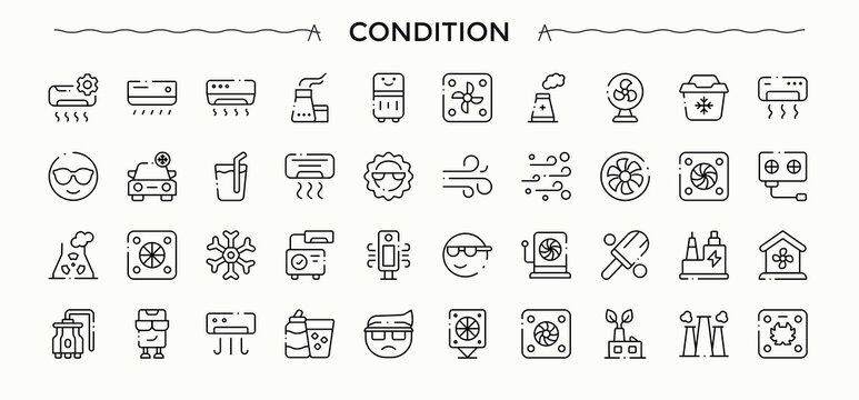 Air icon. Air Bus linear icon set. Line icons with editable stroke. Pictograms of transport, travel, flight, aircraft, fly and more. Editable stroke. Vector collection.