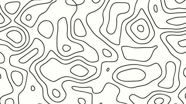 Abstract topography background geo map pattern motion graphic video footage - Animated topographic map background moving waves animation