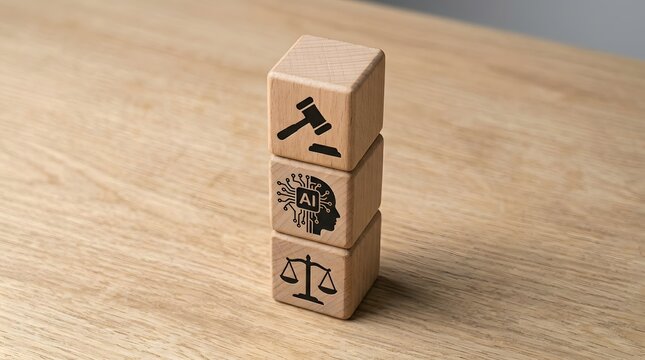 : Legal AI and Data Privacy Concept with Digital Compliance and Security Interface