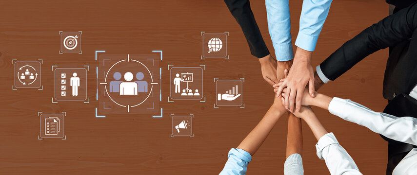 A concept of a unified business strategy. This involves identifying a target audience for marketing campaigns and managing internal team performance to achieve corporate goals and growth. Fermion