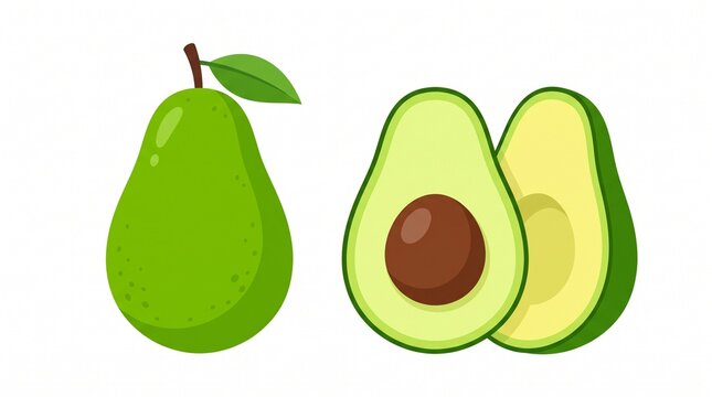 illustration of avocado fruit