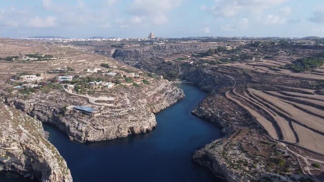 secluded area of Mgarr ix-Xini in the small, but beautiful island of Gozo, Malta. High quality 4k footage