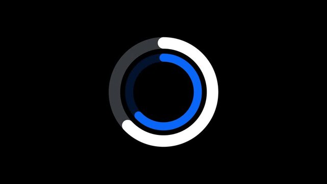 Infographic circular diagrams on black background