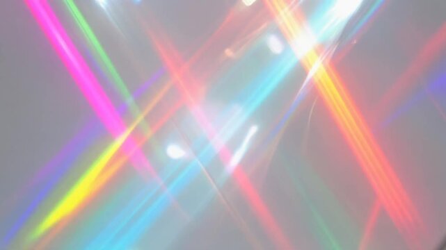 虹色の光と プリズム が輝く幻想的な抽象 背景