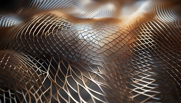 Malla Troquelada Sin Fisuras Con Fondo Transparente Efecto Metalico