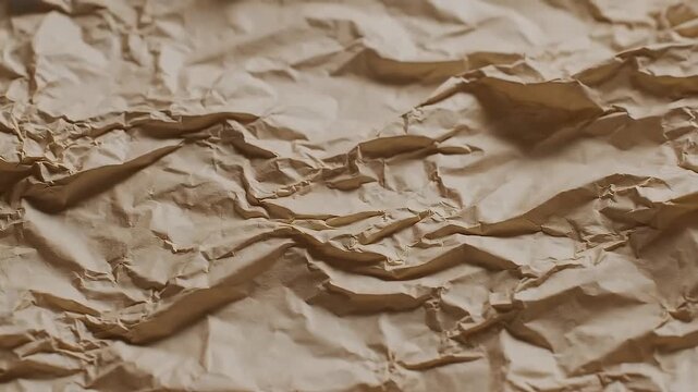 Crumpled parchment paper texture background