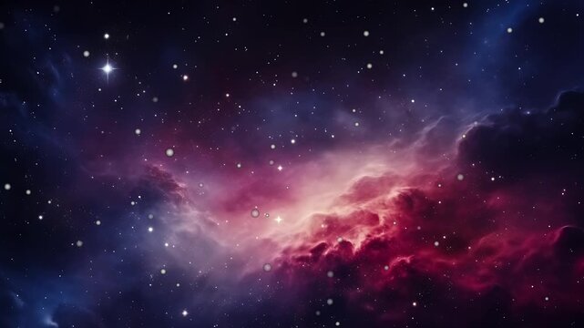 Loop Galaxy space travel glow gold blue turqoise nebula stars space, Starry night sky glowing shinning stars. twinkle stars.Seamless looped repetitive animation flight through deep space.