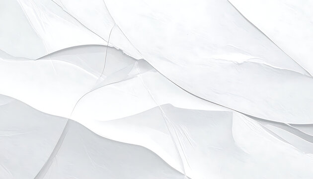 Abstract white wavy lines and shapes with subtle dotted patterns forming a flowing texture, modern background
