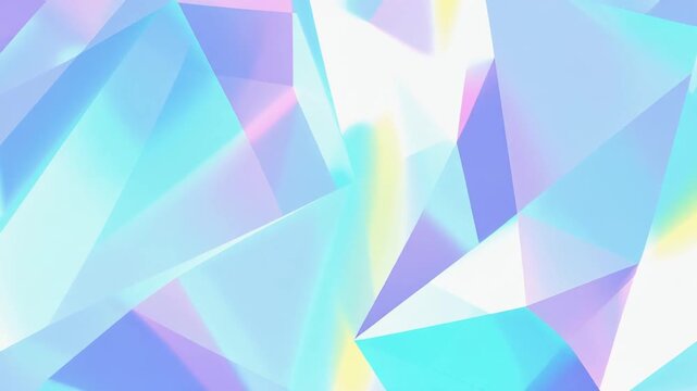 虹色プリズム光が広がる 抽象背景　水色