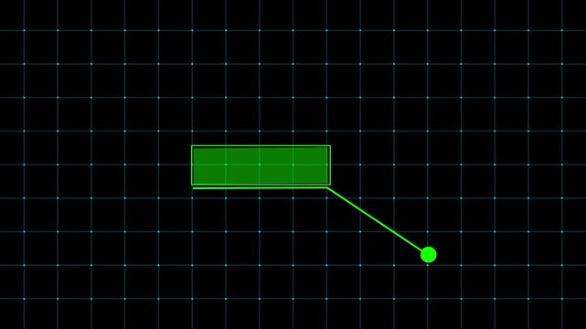 Animated callout line for text, data. HUD elements on isolated black background. Callout elements for text highlighting 
