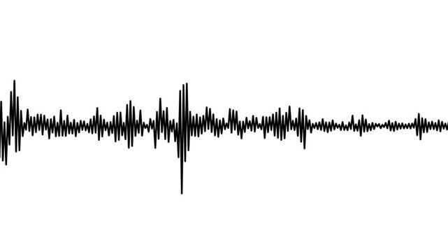 Dynamic audio waveform animation: digital sound visualization for music and technology projects