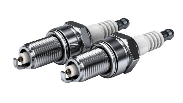 Isolated automotive spark plugs for internal combustion engines, essential vehicle parts