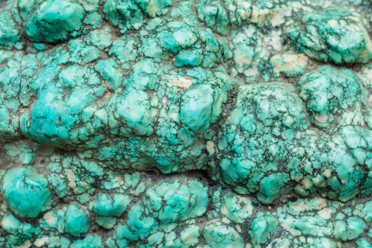 surface of natural green turquoise rock close-up