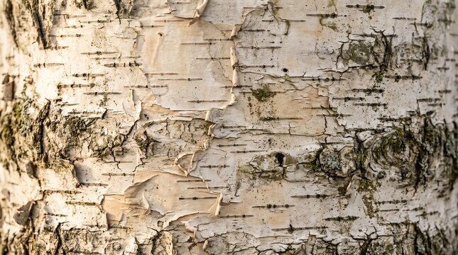 Close-up of Birch Bark Texture &ndash; Natural Pattern