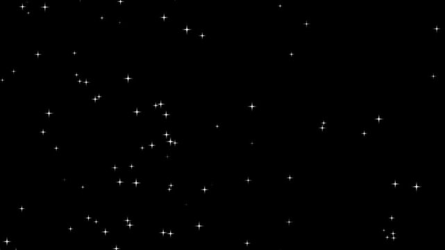 abstract white lights background loop,Twinkling stars glow and sparkle on black background.Golden Twinkle light stars blink looping animation. Twinkle light stars blink.