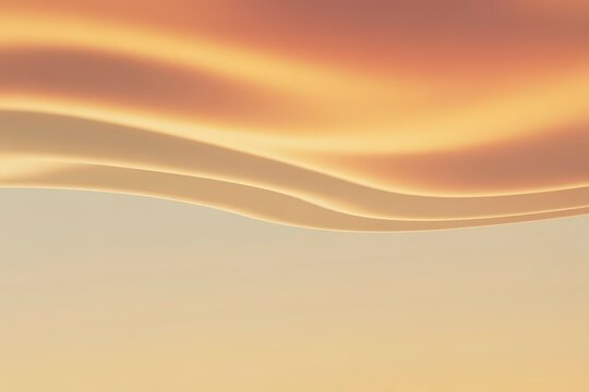 Soft golden waves on beige background