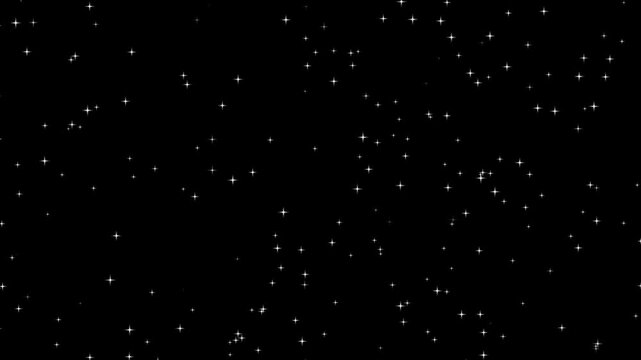 abstract white lights background loop,Twinkling stars glow and sparkle on black background.Golden Twinkle light stars blink looping animation. Twinkle light stars blink.