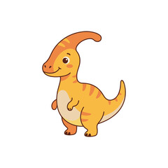 Cute  Dinosaurus Illustration vector flat design. © Riki