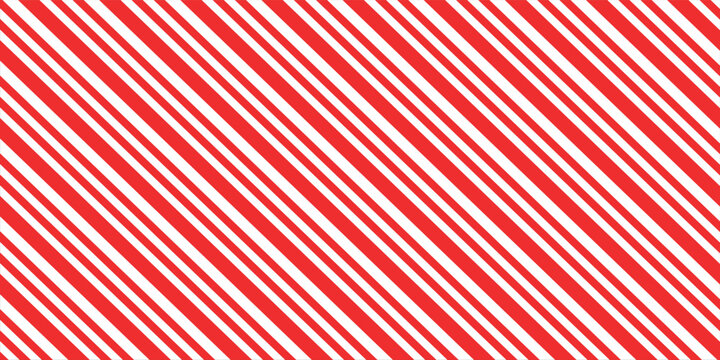 Candy Cane Stripes Seamless Pattern - Diagonal candy cane stripes repeating pattern design
